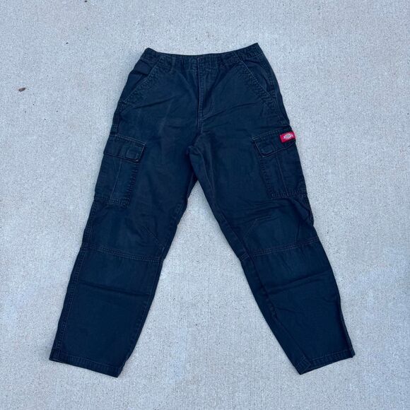 SMALL BLACK DICKIES CARGO PANTS - Picture 1 of 3